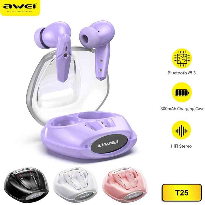 Awei T25 TWS Wireless Gaming Earbuds